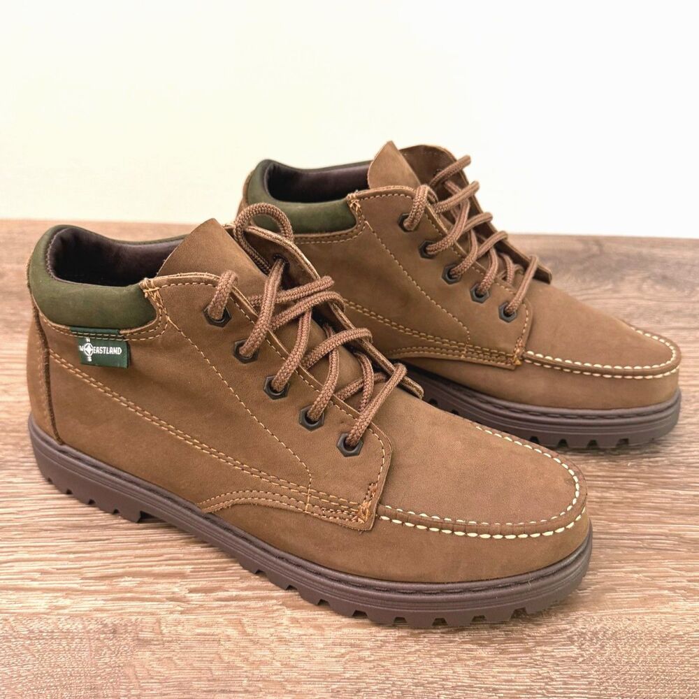 Eastland Penobscot Men's Leather Moc Toe Chukka Boots Brown Lug Sole Size 10M